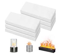 6PCS Thickened Ceramic Wool Sponge 300×100×13mm Smokeless & Longer Burn | Cuttable Bio Ethanol Fuel, Absorbent Ceramic Fiber Insulation Pad For Bioethanol table top fire & Bowl, Indoor Fire Pit