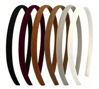 6Pcs Thin Headbands No Headache Pressure Comfortable Non Slip Fabric Skinny Narrow Hairbands Head Bands for Hair Accessories