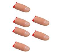 6Pcs Thumb Tip Magic Tricks Fake Thumb Tip Silk Vanish Magic Disappearing Silk Fake Thumb Tip Magic Trick Gimmick Magician Accessory and Practical Jokes Magic Tricks Making Objects Appear Disappear