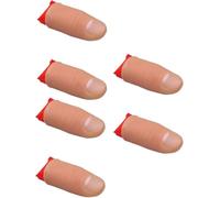 6Pcs Thumb Tip Magic Tricks Fake Thumb Tip Silk Vanish Magic Disappearing Silk Fake Thumb Tip Magic Trick Gimmick Magician Accessory and Practical Jokes Magic Tricks Making Objects Appear Disappear