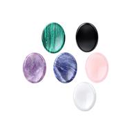 6PCS Thumb Worry Stone for Anxiety Healing Crystals Sets, Hand Carved Crystals and Healing Stones, Meditation Crystal