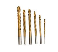 6pcs Ti Step Drill Bit Set Woodworking Metal Cutting HSS4241