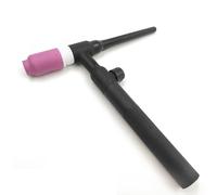 6pcs TIG Torch GTAW Gas Tungsten Arc Welding Gun Argon Air Cooled Gas Valve WP17/WP17F/WP17FV/WP17V Flexible Neck Welding Torch(WP17FV Flexible Neck,2.4mm)