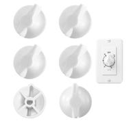 6Pcs Timer Knob Replacement, Timer Switch Knob Compatible with Intermatic - 146MT574, Timer Switch Parts FD Series Spring Wound Timers for Wall Timer Bathroom Fan Light Compatible