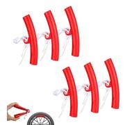 6Pcs Tire Removal Machine Protective Car Wheel Rim Protector Tire Saver | Changing Tool for Car Motorcycle Bicycle (Red)