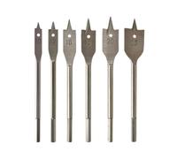 6Pcs Titanium Coated Spade Drill Bit Set, 1/4" Hex Shank for Wood, 22mm with 50mm Cutting Length