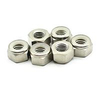 6pcs Titanium Nylon Nut With Plastic Anti Skid M3 M4 M5 M6 M8 Hexagon Titanium Nuts DShanLa(M5)