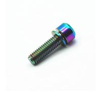 6pcs Titanium Screws M5 X 16mm 18mm 20mm Column Head With Captive Gasket For Bicycle Stem Mountain Bike Ti Bolts Hexagon Socket(MultiColor,M5x18mm 6pcs)
