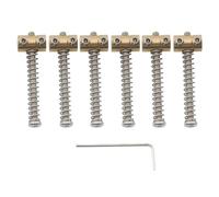 6PCS TL Guitar Saddle Sets, Compatible for Fender | Steel Brass saddle,bridge hardware,small barrel 10.8mm replacement set(Brass)