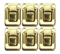 6PCS Toggle Catch Lock, 25x38mm Gold Iron Box Clasp Latch, Decorative Hasp Lock for Cabinets, Cases, Boxes, Toolboxes, Drawers