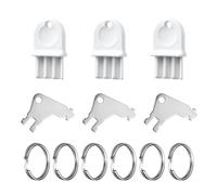 6pcs Toilet Paper Dispenser Key, Plastic & Metal Toilet Tissue Hand Towel Dispenser Key Replacement with 6pcs Key Rings Compatible with Waffle Georgia Pacific for Maintenance Professionals