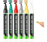 6PCS Tombstone Marker Pen Stone Touch-Up Pen for Restoring Faded Grave Inscriptions Waterproof Strong Coverage Ideal for Gravestone Lettering
