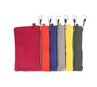 6Pcs Tool Bag Set, Heavy Duty Canvas Utility Pouch with Carabiner, Multipurpose Organizer for Tools, Crafts, Travel Accessories, 12.2 x 7.5 Inches