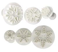 6Pcs Tool for Craft Biscuit Fondant Cookie Cutter Cupcake Decorating Fondant Mould Snowflake Cake Decorating Tools for Baby Shower Party Wedding Birthday for Cake Decoration Christmas