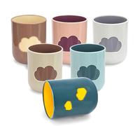 6Pcs Toothbrush Cup, 330ml Plastic Cups Reusable Dishwasher Safe Tumbler Bathroom Organiser Storage For Toothpaste Two-color Drinking Cups Mouthwash Cup Portable For Family Travel Camping (6pc)