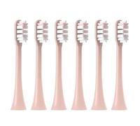 6PCS Toothbrushes Head,Compatible for SOOCAS X3/X3U/X3Pro/V1/X5/X1 Pro Sonic Colorful Toothbrush Soft Bristle Nozzles(6pink)