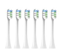 6PCS Toothbrushes Head,Compatible for SOOCAS X3/X3U/X3Pro/V1/X5/X1 Pro Sonic Colorful Toothbrush Soft Bristle Nozzles(6white)