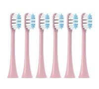 6PCS Toothbrushes Head,Compatible for SOOCAS X3/X3U/X3Pro/V1/X5/X1 Pro Sonic Colorful Toothbrush Soft Bristle Nozzles(6pinkblue)
