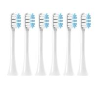 6PCS Toothbrushes Head,Compatible for SOOCAS X3/X3U/X3Pro/V1/X5/X1 Pro Sonic Colorful Toothbrush Soft Bristle Nozzles(6whiteblue)
