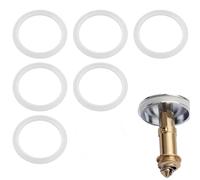 6PCS Transparent Rubber Sink Plug Seals - O-Ring Gasket for Basin Waste - Pop Up Plug Washer Replacement - Flexible Drain Valve Seal