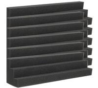 6pcs Trapezoidal Soundproof Block Black Acoustic Treatment Panels