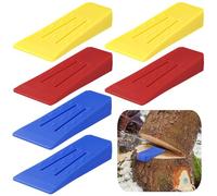 6pcs Tree Felling Wedges, 6-Inch Angled Auxiliary Wedges for Chainsaw Cutting, Spiked Solid ABS Plastic Tree Wedges for Felling, Bucking, Chainsaw Logging Supplies