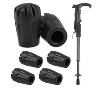 6Pcs Trekking Rubber Pad Trekking Pole Tips Walking Stick Rubber Ends Stick Ferrules Hiking Poles Caps Crutch Protectors for Walking Poles Cane Replacement Fits Most Asphalt Rock Snow
