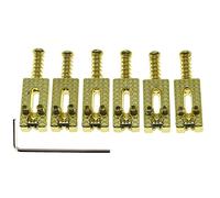 6pcs Tremolo Fixed Bridge Saddles With Electric Guitar Wrench For Musical Instruments Electric Guitar Accessories Guitar Bridge Height Adjustment Screws