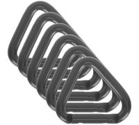 6Pcs Triangle Carabiner Clip Heavy Duty Aluminium Alloy | Black Metal Design, 5x4.5x0.8cm, Smooth Corners, Suitable for Bottles with Loops or Camp Gear Setup