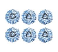 6PCS Triangle Spin Mop Replacement Heads | Microfiber mop head refills compatible with Easy Wring Rinse Clean Spin Mop