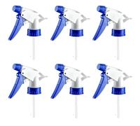6PCS Trigger Sprayer Heavy Duty Replacement Nozzle with Mist Spray and Stream Sprayer Nozzles Head Plastic 28/400 Sprayer Tops Replacement Fit for Standard 8oz/16oz Bottle Home Garden Watering (Blue)