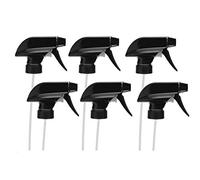 6Pcs Trigger Sprayer Heavy Duty Replacement Nozzle with Mist Spray and Stream Sprayer Replacement Trigger Black Spray Tops Fits Standard 8oz/16oz Boston Round 28/400 Neck Spray Bottles