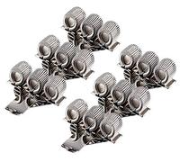 6pcs Triple Metal Pen Loop Holder Clips Pocket Pen Holder with Adjustable Spring Loop Pocket Pen Pencil Markers Loop Holder Clip for Pens Office Whiteboard Notebook Nurse Accessory Clipboard