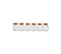 6pcs Tromso 160ml Round Glass Jars Liquid Storage Wide Mouth Cork Stopper Lid