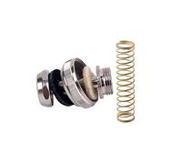 6pcs Trumpet Repair Parts Cb101 Metal Set Finger Button with Spring | Silver Finish, Replacement Fit for Trumpet, Improves Key Precision and Playing Smoothness, Six Piece Pack