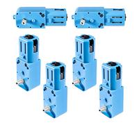 6PCS TT Gear Motor 1 : 90 Mini DC 6V Gear TT Motor with Metal Gears for Robot Smart Car DIY RC Toys Electric Motor Gearbox Blue