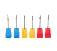 6pcs Tungsten Carbide Nail Drill Bits Set for Acrylic Gel Nails, Electric Nail File Bits, Nail Grinding Tool Accessories for Quick Cleaning and Shaping