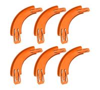 6Pcs Turn Track Pieces, 90 Degree Curved Race Track Connectors, Premium ABS Toy Car Racetrack Builder Components, Create Your Unique racetrack (Orange)