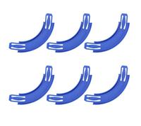 6pcs Turn Track Pieces for Hot Wheels, Connectors for Hotwheels Track | 90 Degree Curved Race Track Connectors, Toy Car ABS Racetrack Builder Components Parts Compatible with Hot Wheels (Blue)
