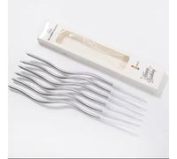 6PCS Twisted Birthday Candles with Holder - Pink - Happy Birthday Candle Set (Silver)