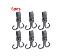 (6PCS type2) Baby Stroller Double Hooks Multifunctional Hook For Bicycles Electric Vehicle Motorcycles Scooters Rotate 360 Degree Organizer