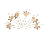 6pcs U Shape Hair Fork Bridal Hair Stick for Wedding | Zinc Alloy, Golden Retro Vintage Classic Design, Secure Wear for Buns, Veils, New Year Parties