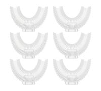 6pcs U Shaped Toothbrush Replacement Heads, Silicone, Age 7-12