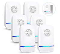 6PCS Ultrasonic Pest Repeller, Powerful Mouse Repellent plug in,Electronic Mouse Repeller Plug in for Control Mice, Mosquitoes, Spiders, Cockroaches, Bugs, Harmless to Pets and Human