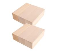 6pcs Unfinished Basswood Carving Blocks for Woodworking and Crafts