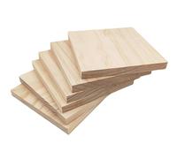 6PCS Unfinished Wood Square Blocks for Crafts, 15x15x1.5cm Blank Wooden Squares Pine Wood Boards for Wood Carving,DIY Coasters,Painting & Burning