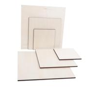 6pcs Unfinished Wooden Canvas Board Square Art Panel for Painting