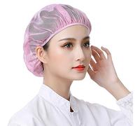 6pcs Unisex Elastic Chef Hat Kitchen Cooking Hat Food Service Hair Nets Adjustable Mesh Cap, Pink, One size
