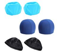 6pcs Unisex Swim Cap Polyester Lightweight Elastic for Training | Pure Colour Design, Waterproof Ear Shielding, Quick Dry Cleanup, Suitable for Recreational and Lap Swimmers