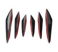 6pcs Universal Fit Front Bumper Lip Diffuser Splitter Fins Body Spoiler Canards Chin Car Tuning Canard Spoiler Accessories(Gloss Black)